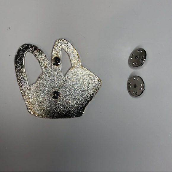 Vixen by Micheline Pitt enamel pin black spiderweb bullet bra - Picture 8 of 8